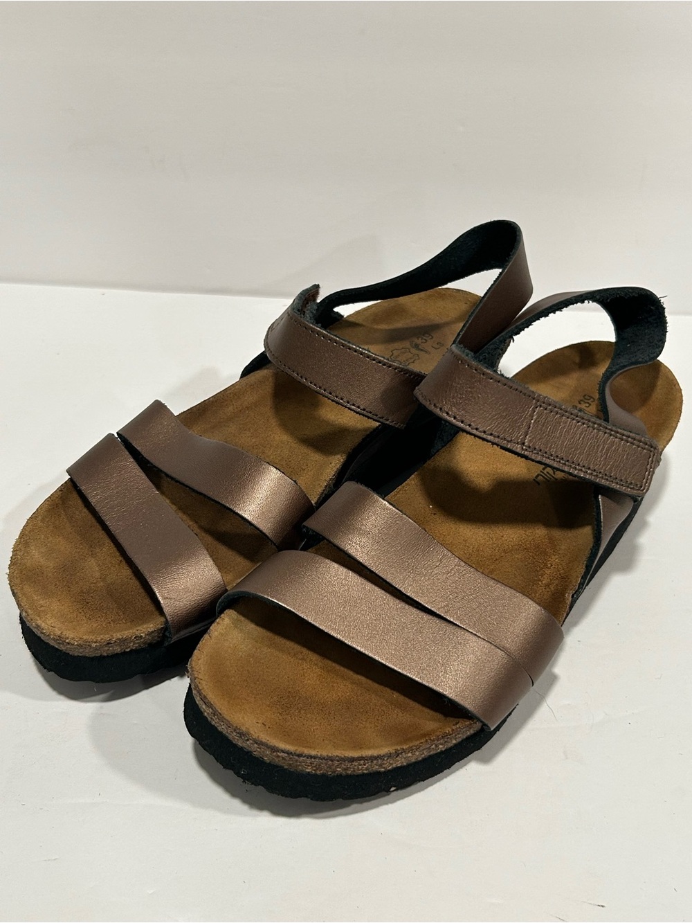Naot Kayla Metallic Leather Sandals Radiant Copper EU 39 / US 8